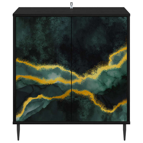 Wooden Storage Cabinet 69cm Wide With 2 Doors And Raised Feet - Wijhe