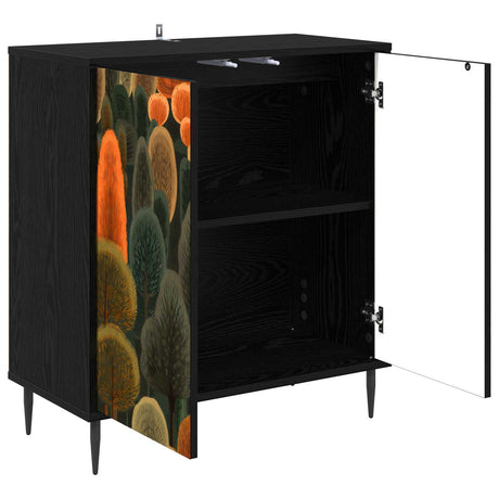 Wooden Storage Cabinet 69cm Wide With 2 Doors And Raised Feet - Zaandam