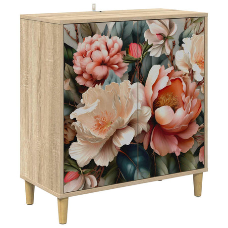 Wooden Storage Cabinet 69cm Wide With 2 Doors - Borne