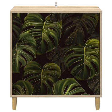 Wooden Storage Cabinet 69cm Wide With 2 Doors - Elburg