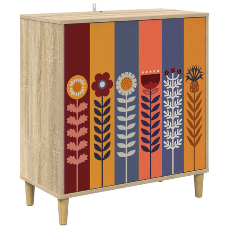 Wooden Storage Cabinet 69cm Wide With 2 Doors - Essen