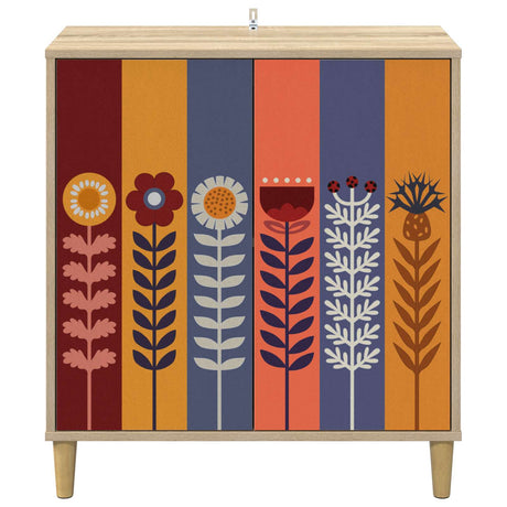 Wooden Storage Cabinet 69cm Wide With 2 Doors - Essen