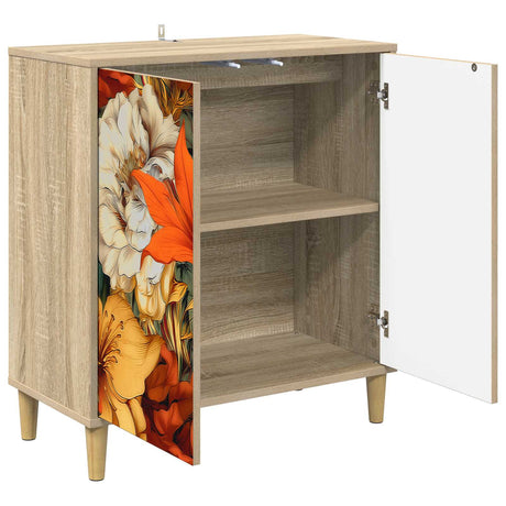 Wooden Storage Cabinet 69cm Wide With 2 Doors - Gennep