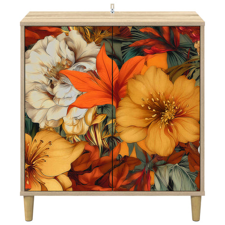 Wooden Storage Cabinet 69cm Wide With 2 Doors - Gennep