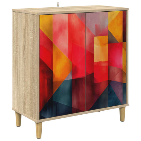 Wooden Storage Cabinet 69cm Wide With 2 Doors - Heesch