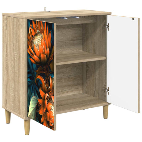 Wooden Storage Cabinet 69cm Wide With 2 Doors - Lochem