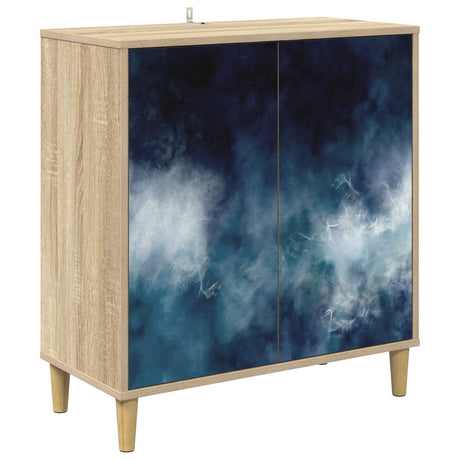 Wooden Storage Cabinet 69cm Wide With 2 Doors - Raalte