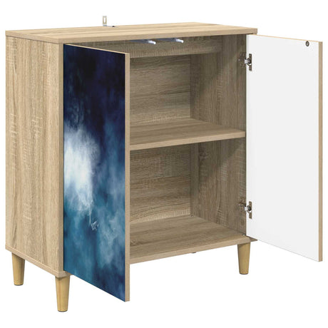 Wooden Storage Cabinet 69cm Wide With 2 Doors - Raalte