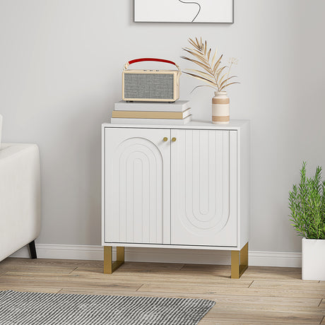Wooden Storage Cabinet 72.5cm Wide With 2 Doors - Velmora