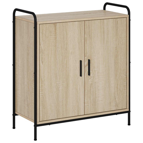 Wooden Storage Cabinet 73cm Wide With 2 Doors And Steel Frame - Vantage Home