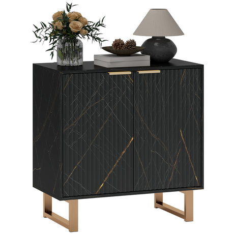 Wooden Storage Cabinet 76.5cm Wide With 2 Doors - Velmora
