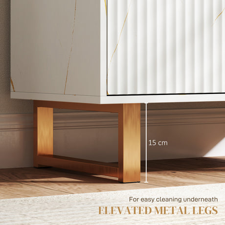 Wooden Storage Cabinet 76.5cm Wide With 2 Doors - Velmora