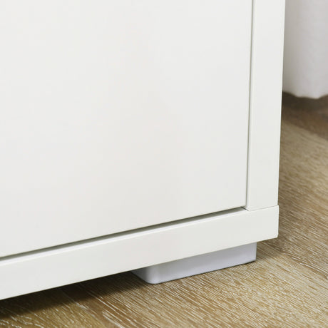 Wooden Storage Cabinet 80cm Wide With 2 Doors - Velmora