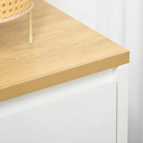Wooden Storage Cabinet 80cm Wide With 2 Doors - Velmora