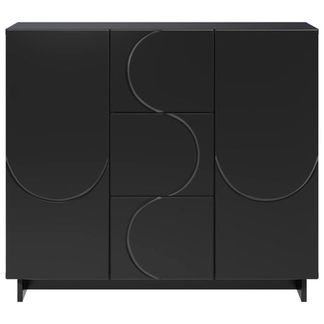 Wooden Storage Cabinet 85.5cm Wide With 2 Doors And 3 Drawers - Vantage Home