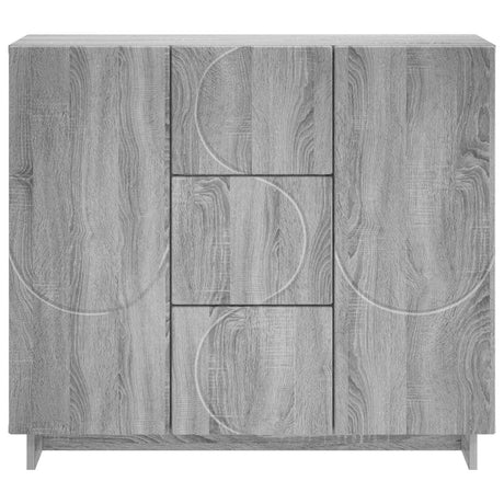Wooden Storage Cabinet 85.5cm Wide With 2 Doors And 3 Drawers - Vantage Home