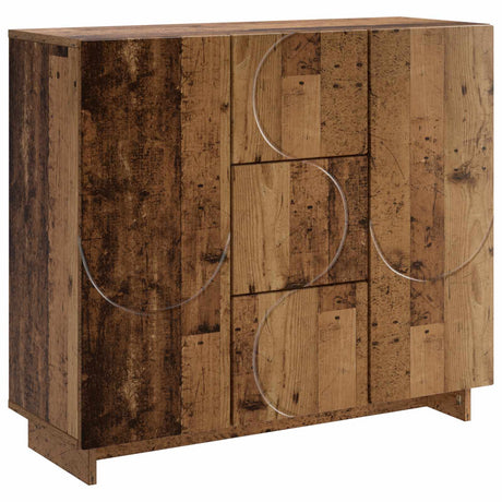 Wooden Storage Cabinet 85.5cm Wide With 2 Doors And 3 Drawers - Vantage Home