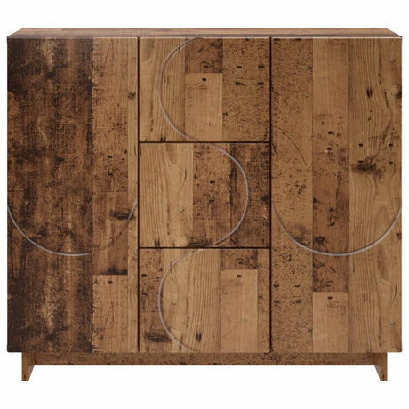 Wooden Storage Cabinet 85.5cm Wide With 2 Doors And 3 Drawers - Vantage Home