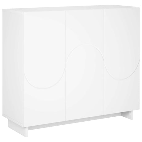 Wooden Storage Cabinet 85.5cm Wide With 3 Doors - Vantage Home