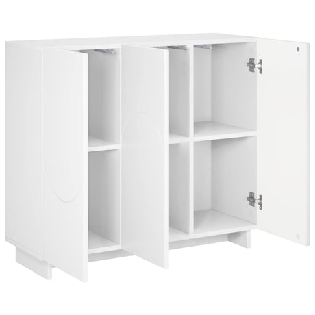 Wooden Storage Cabinet 85.5cm Wide With 3 Doors - Vantage Home