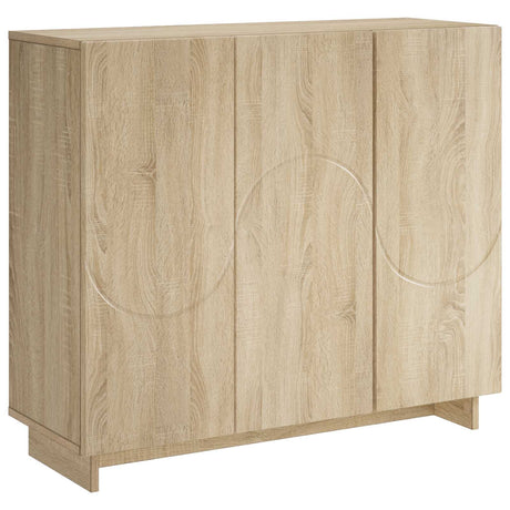 Wooden Storage Cabinet 85.5cm Wide With 3 Doors - Vantage Home