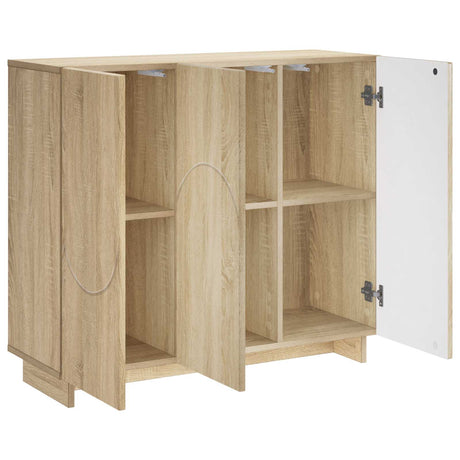 Wooden Storage Cabinet 85.5cm Wide With 3 Doors - Vantage Home