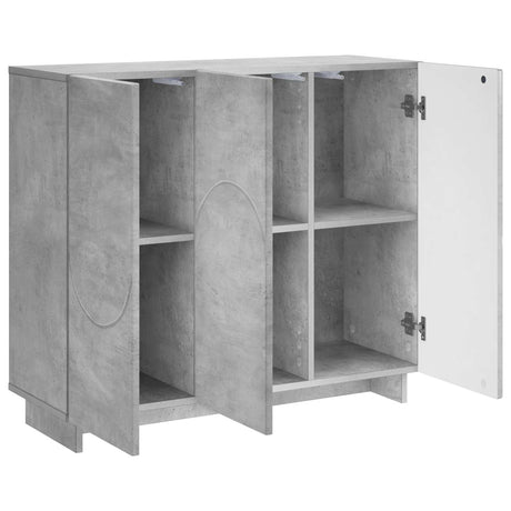 Wooden Storage Cabinet 85.5cm Wide With 3 Doors - Vantage Home