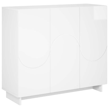 Wooden Storage Cabinet 85.5cm Wide With 3 Doors - Vantage Home