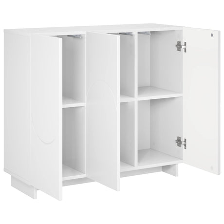 Wooden Storage Cabinet 85.5cm Wide With 3 Doors - Vantage Home