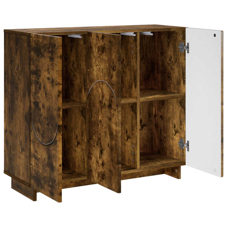 Wooden Storage Cabinet 85.5cm Wide With 3 Doors - Vantage Home