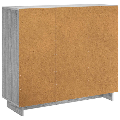Wooden Storage Cabinet 85.5cm Wide With 3 Doors - Vantage Home
