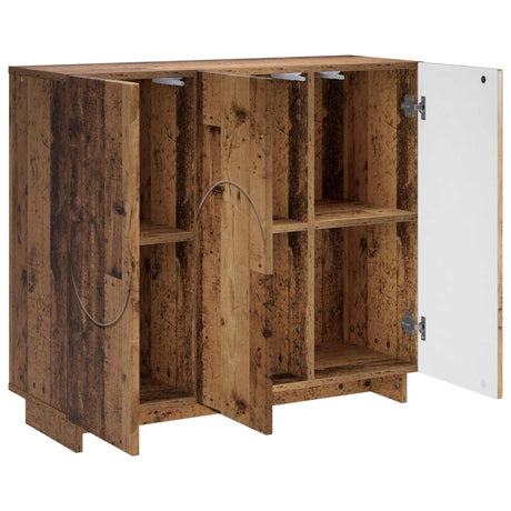 Wooden Storage Cabinet 85.5cm Wide With 3 Doors - Vantage Home