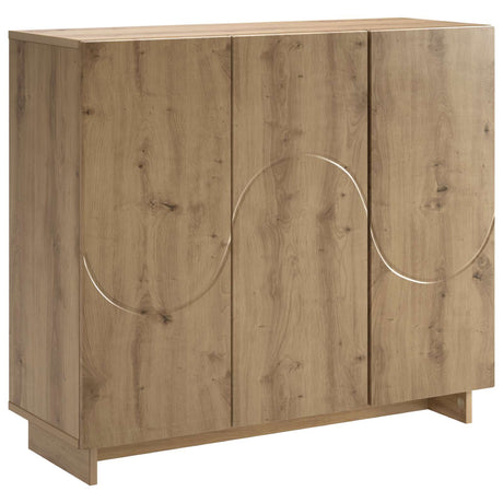 Wooden Storage Cabinet 85.5cm Wide With 3 Doors - Vantage Home