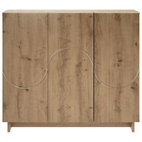 Wooden Storage Cabinet 85.5cm Wide With 3 Doors - Vantage Home