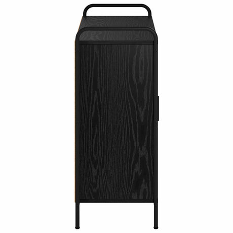 Wooden Storage Cabinet 98.5cm Wide With 2 Doors 2 Shelves And Steel Frame - Vantage Home