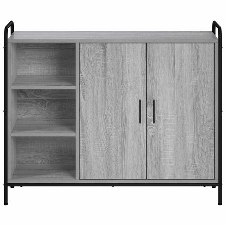Wooden Storage Cabinet 98.5cm Wide With 2 Doors 2 Shelves And Steel Frame - Vantage Home