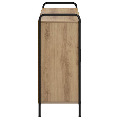 Wooden Storage Cabinet 98.5cm Wide With 2 Doors 2 Shelves And Steel Frame - Vantage Home
