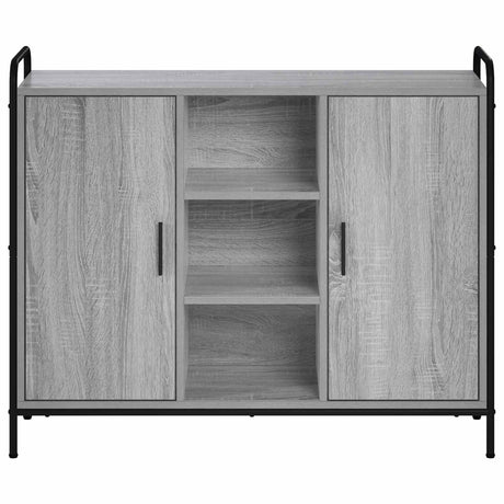 Wooden Storage Cabinet 98.5cm Wide With 2 Doors And Steel Frame - Vantage Home