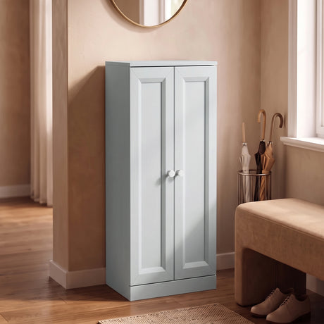 Wooden Storage Cabinet Bathroom 38cm Wide With 2 Doors - Velmora