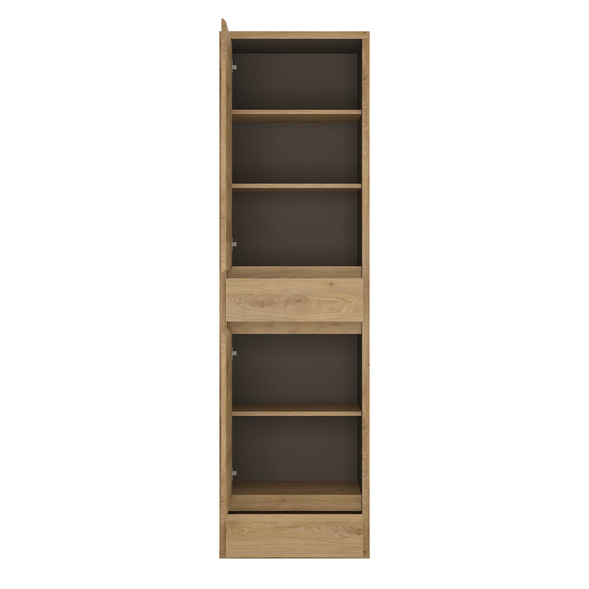 Wooden Storage Cabinet Narrow With 2 Doors And 2 Drawers - Shetland