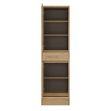 Wooden Storage Cabinet Narrow With 2 Doors And 2 Drawers - Shetland