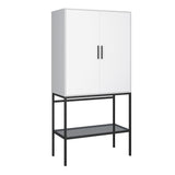 Wooden Storage Cabinet Tall With 2 Doors - Slimline