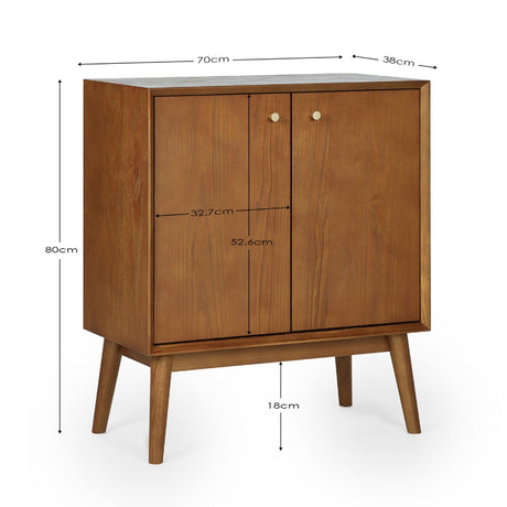 Wooden Storage Cabinet With 2 Doors - Lowry