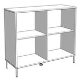 Wooden Storage Cabinet With 2 Doors - Velamina