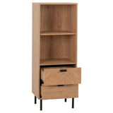 Wooden Storage Cabinet With 2 Drawers And 2 Shelves - Leon