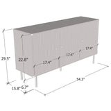 Wooden Storage Cabinet With 3 Doors - Madison