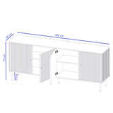 Wooden Storage Cabinet With 4 Doors - Madison