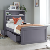 Wooden Storage Single Bed With 3 Pull-Out Drawers - Enzo
