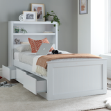 Wooden Storage Single Bed With 3 Pull-Out Drawers - Enzo