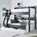 Wooden Storage Triple Sleeper Bunk Bed With Pull-Out Storage Drawer - Oliver